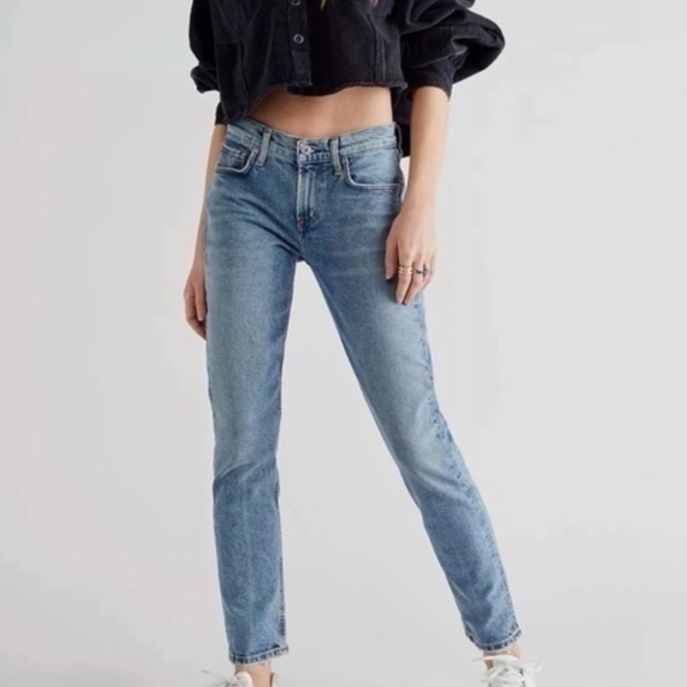 Citizens of Humanity Inga Straight Jeans Women’s 29 Light Wash Raw Hem